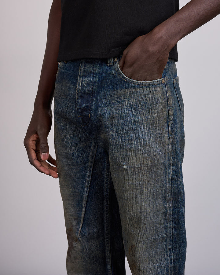 Rick Owens DRKSHDW MIJ Kurdt 16.5oz Jean Vintage Indigo