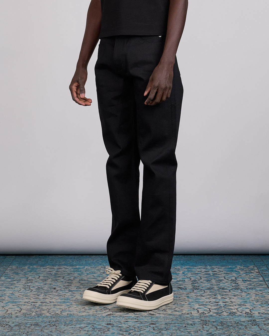 Rick Owens DRKSHDW MIJ Kurdt 16oz Jean Black