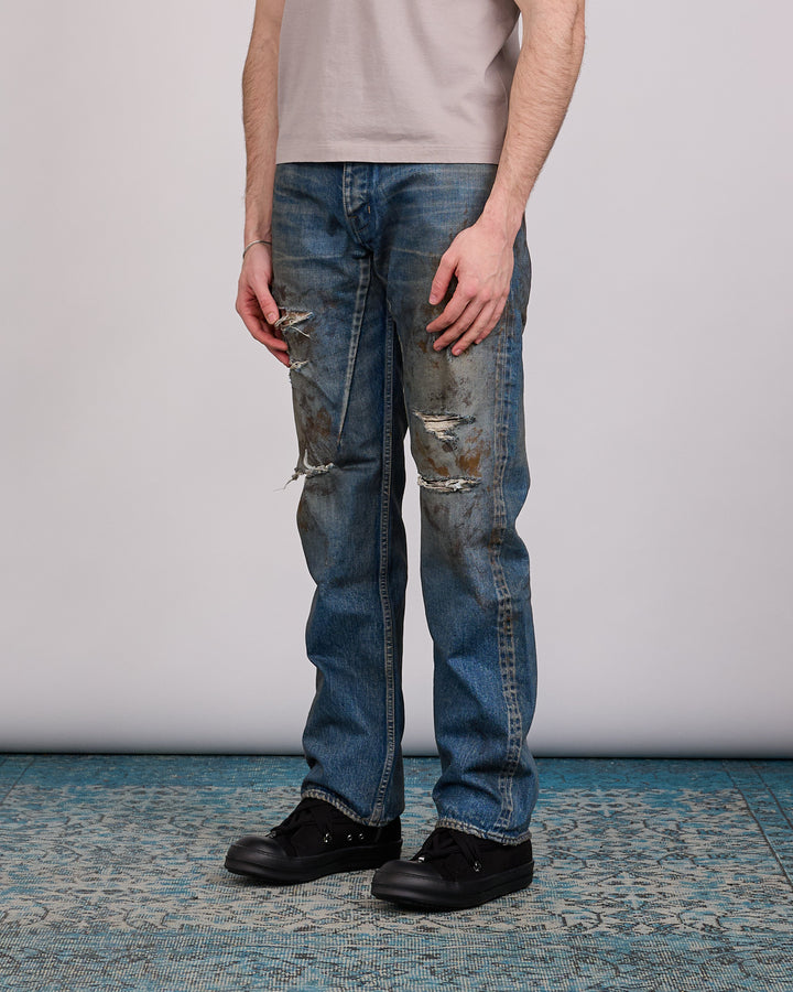 Rick Owens DRKSHDW MIJ Kurdt Jean 14oz Denim Vintage Wash