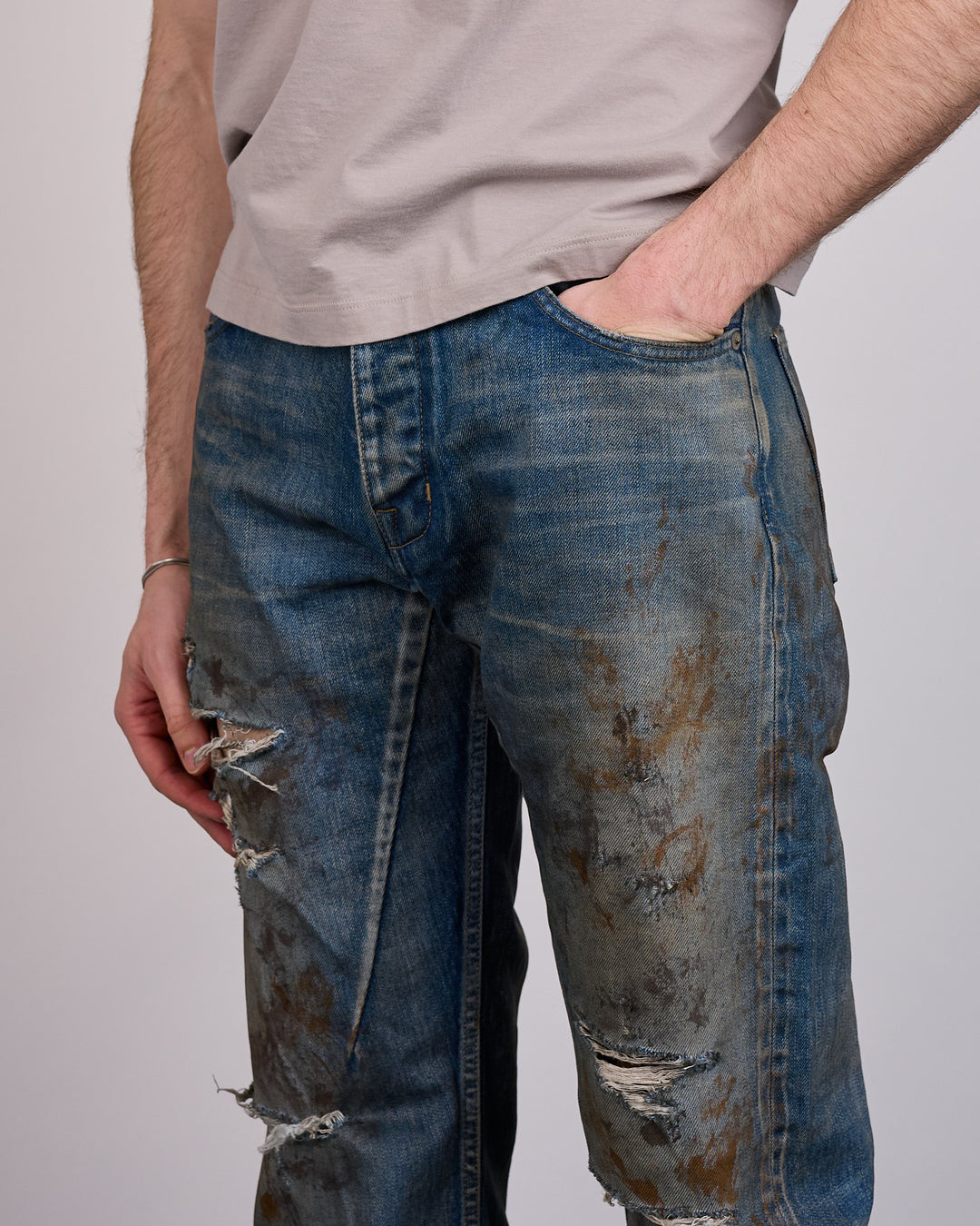 Rick Owens DRKSHDW MIJ Kurdt Jean 14oz Denim Vintage Wash