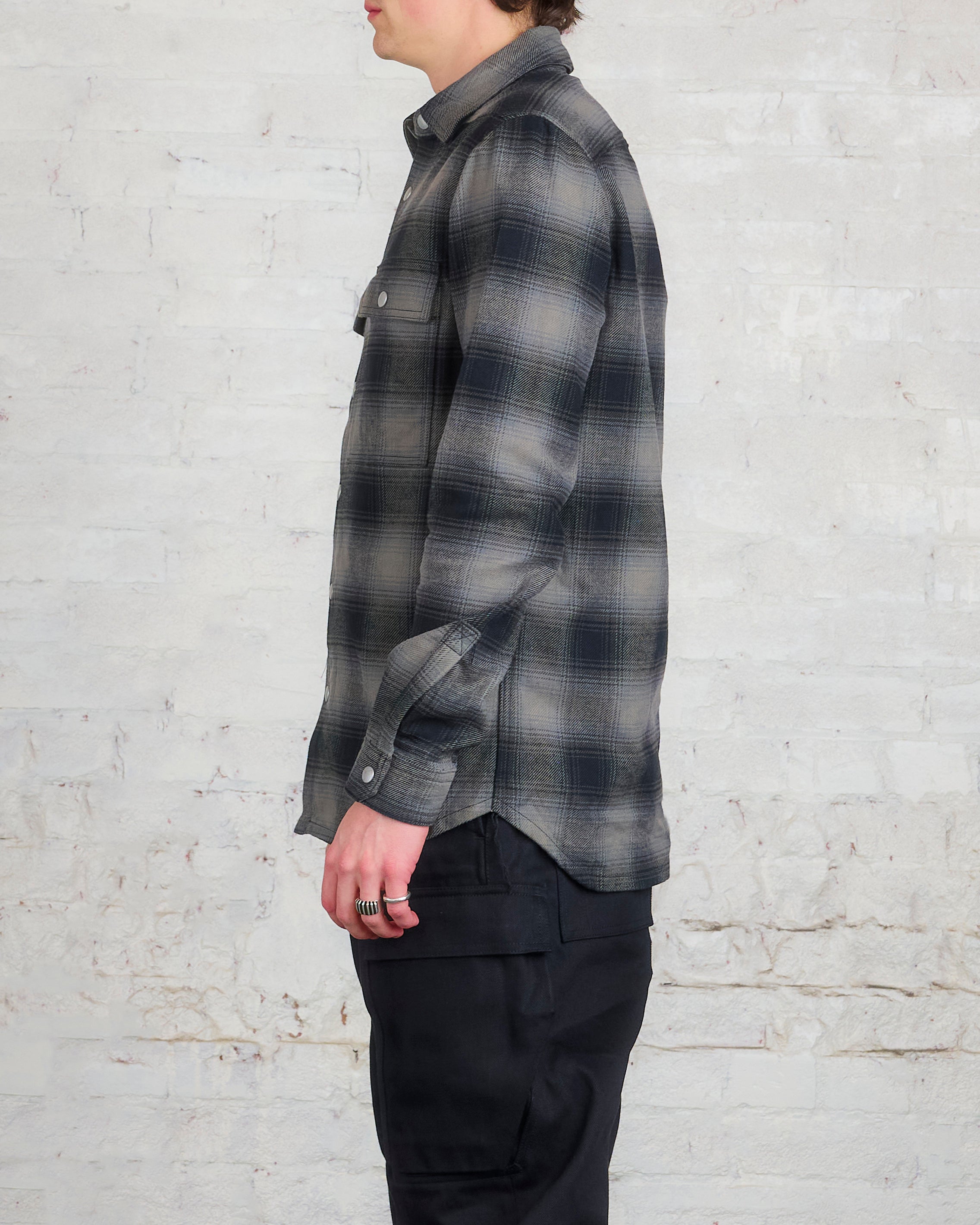 Rick Owens DRKSHDW MIJ Outershirt Heavy Ombre Plaid – LESS 17