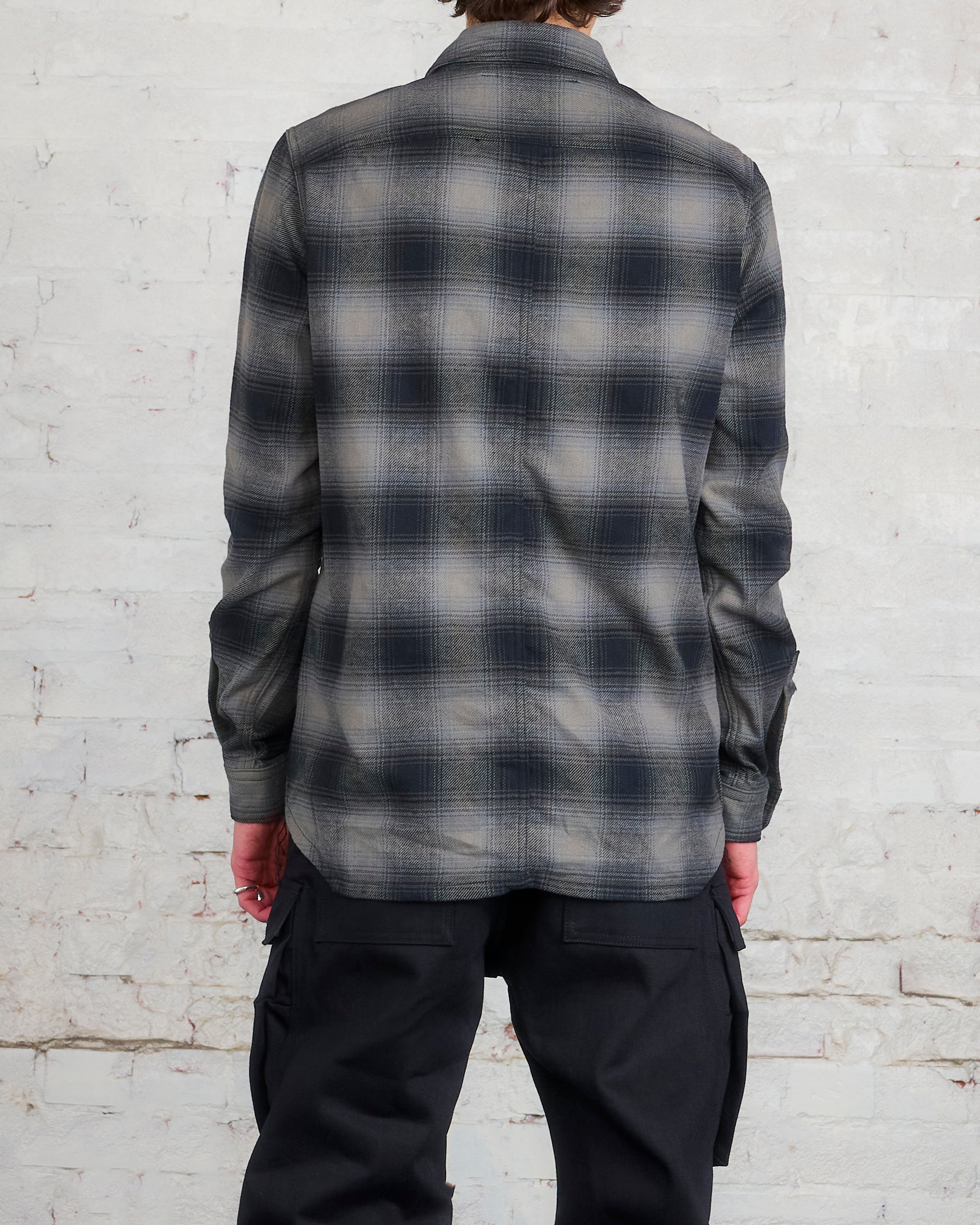 Rick Owens DRKSHDW MIJ Outershirt Heavy Ombre Plaid – LESS 17