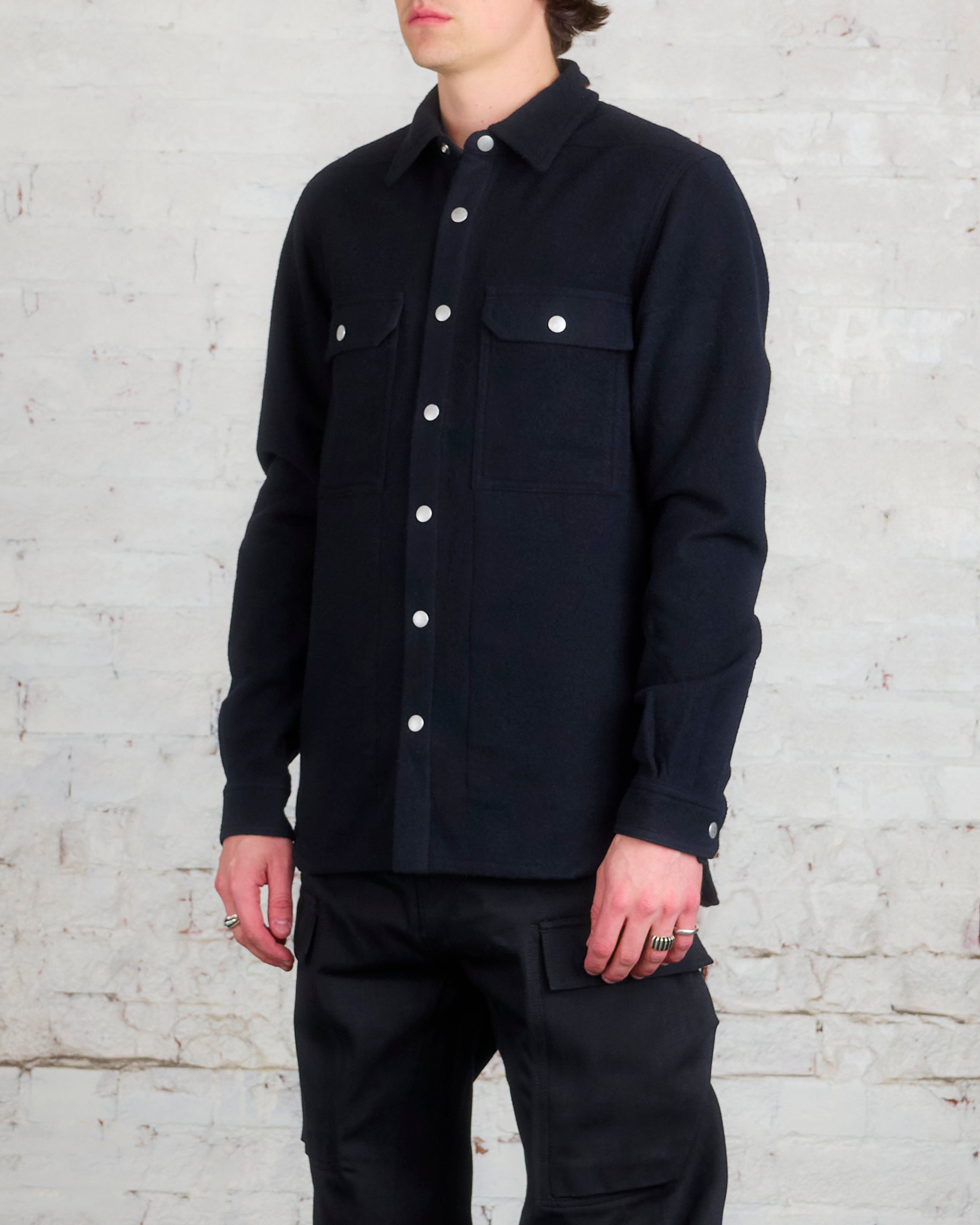 Rick Owens DRKSHDW MIJ Outershirt Heavy Wool Black