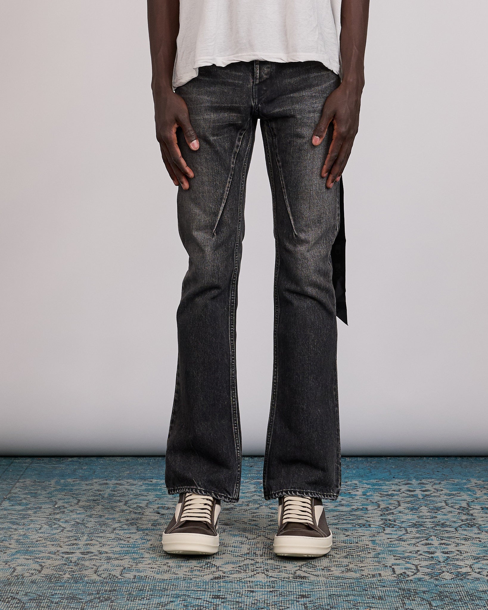 Rick Owens DRKSHDW MIJ Ryder Jean 14.5oz Washed Black – LESS 17
