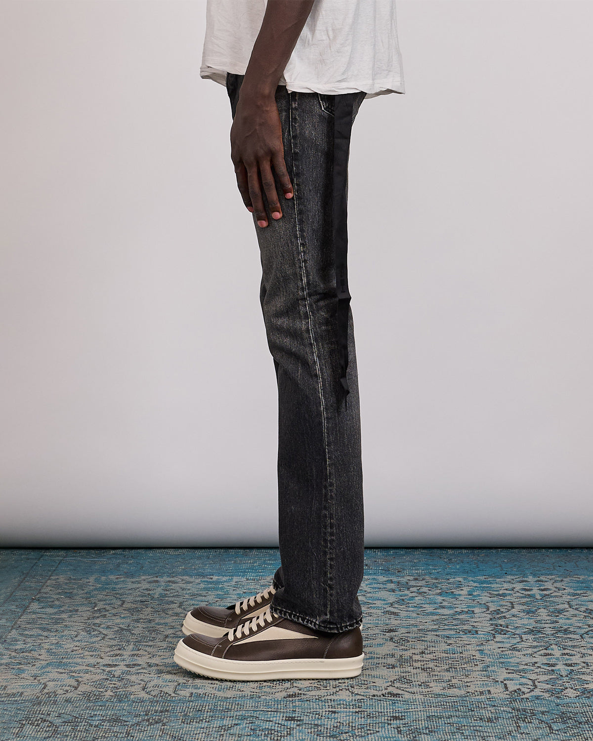 Rick Owens DRKSHDW MIJ Ryder Jean 14.5oz Washed Black – LESS 17