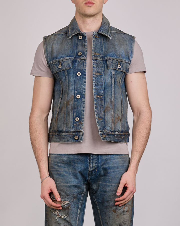 Rick Owens DRKSHDW MIJ SL Trucker Jacket 14oz Vintage Wash