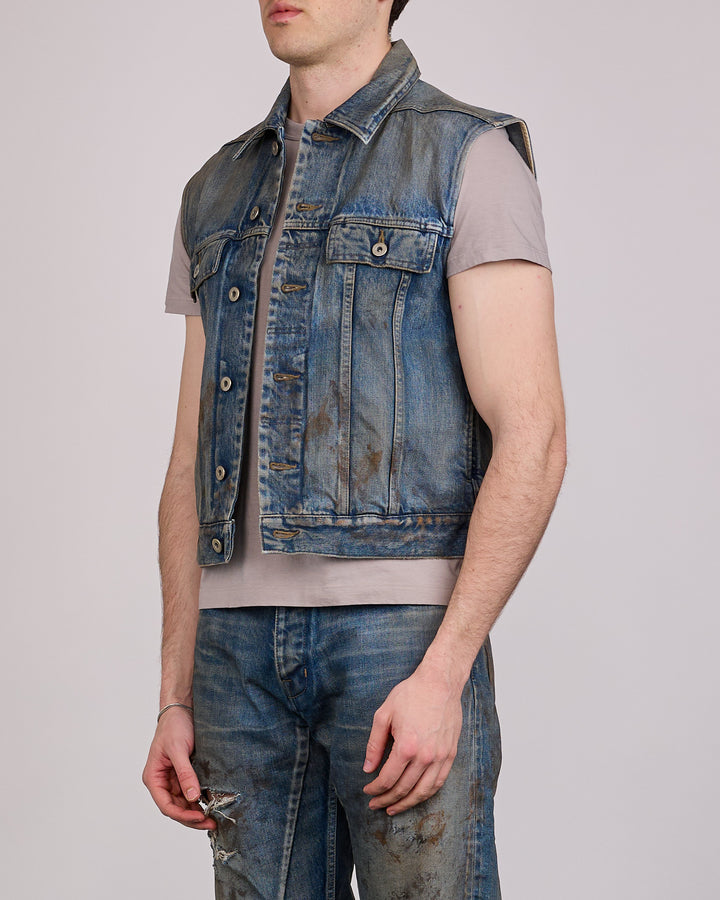 Rick Owens DRKSHDW MIJ SL Trucker Jacket 14oz Vintage Wash