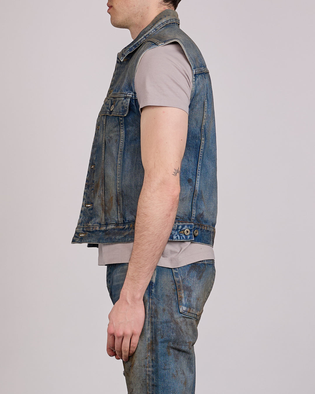 Rick Owens DRKSHDW MIJ SL Trucker Jacket 14oz Vintage Wash