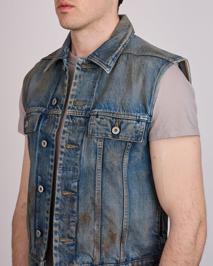 Rick Owens DRKSHDW MIJ SL Trucker Jacket 14oz Vintage Wash
