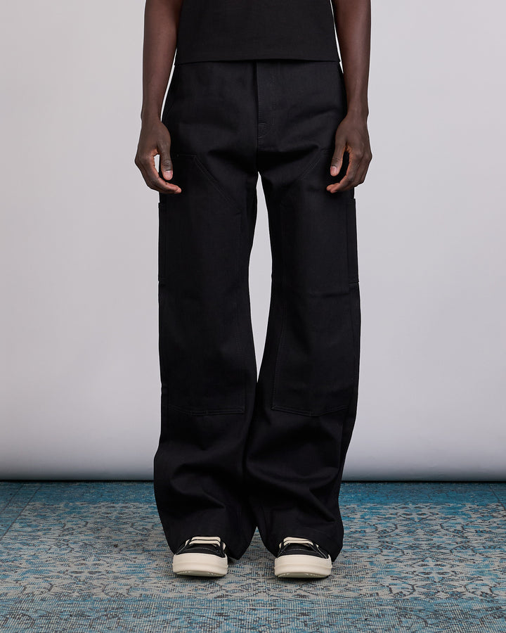 Rick Owens DRKSHDW MIJ Strobe Double Knee 16oz Jean Black