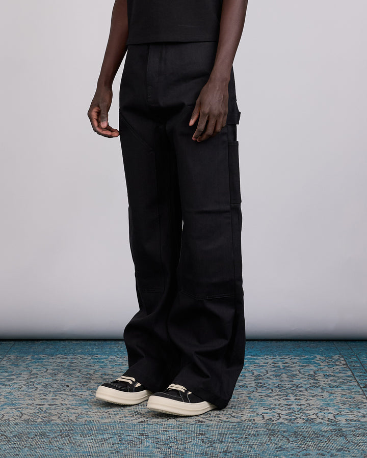 Rick Owens DRKSHDW MIJ Strobe Double Knee 16oz Jean Black