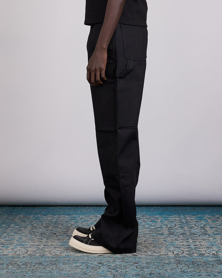 Rick Owens DRKSHDW MIJ Strobe Double Knee 16oz Jean Black