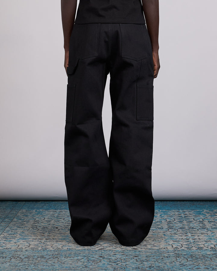 Rick Owens DRKSHDW MIJ Strobe Double Knee 16oz Jean Black