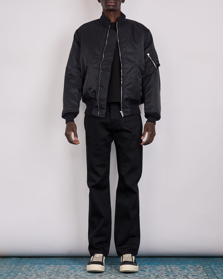 Rick Owens DRKSHDW MIJ Tankers Bomber Nylon Twill Jacket Black