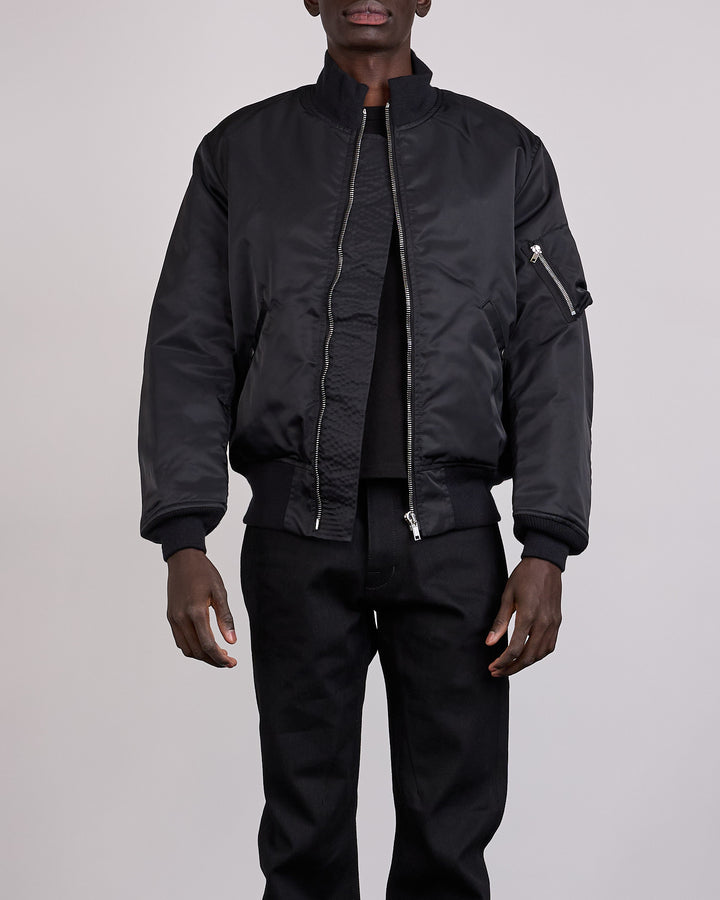 Rick Owens DRKSHDW MIJ Tankers Bomber Nylon Twill Jacket Black