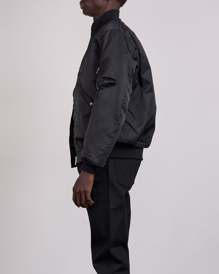 Rick Owens DRKSHDW MIJ Tankers Bomber Nylon Twill Jacket Black