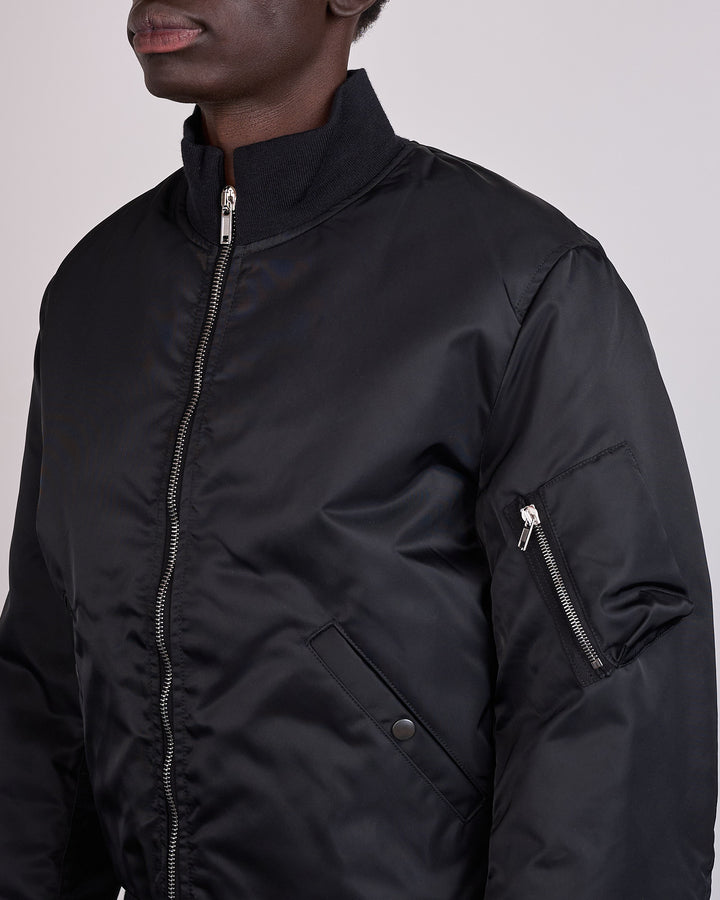 Rick Owens DRKSHDW MIJ Tankers Bomber Nylon Twill Jacket Black