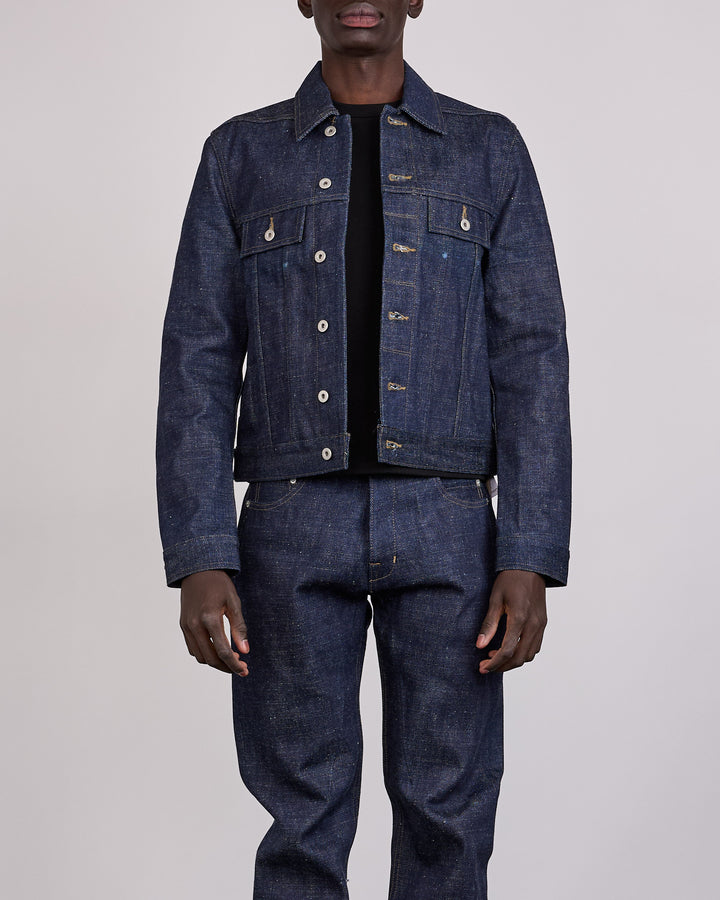 Rick Owens DRKSHDW MIJ Trucker 16.5oz Denim Jacket Indigo