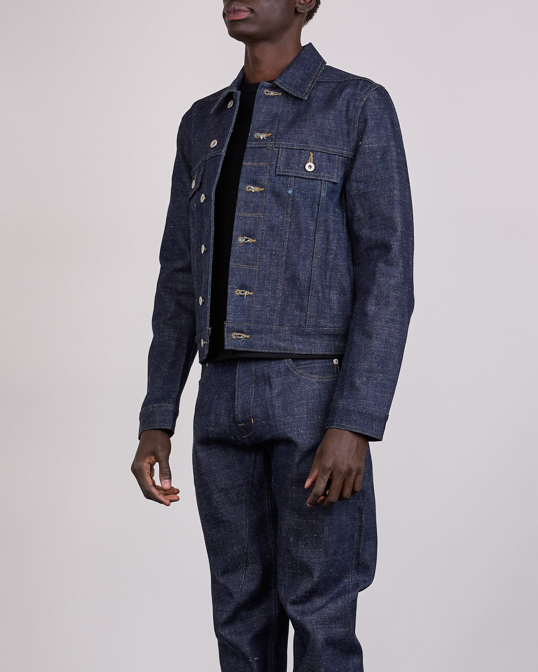 Rick Owens DRKSHDW MIJ Trucker 16.5oz Denim Jacket Indigo