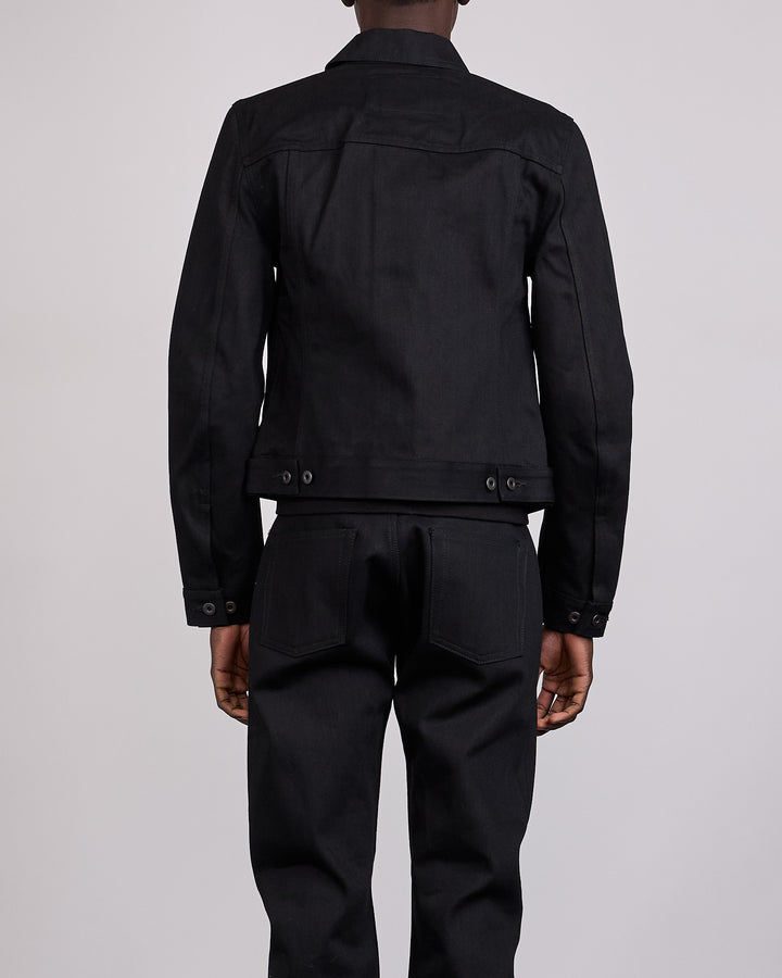 Rick Owens DRKSHDW MIJ Trucker 16oz Denim Jacket Black