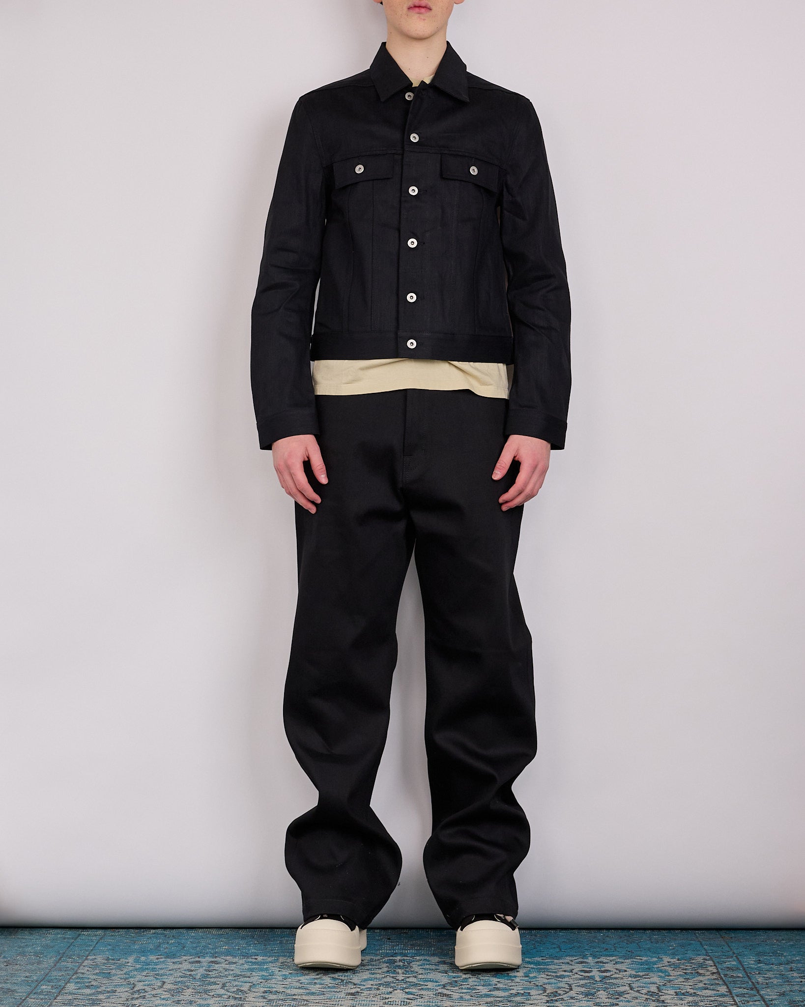 Rick Owens DRKSHDW MIJ Trucker Jacket 12oz Black – LESS 17