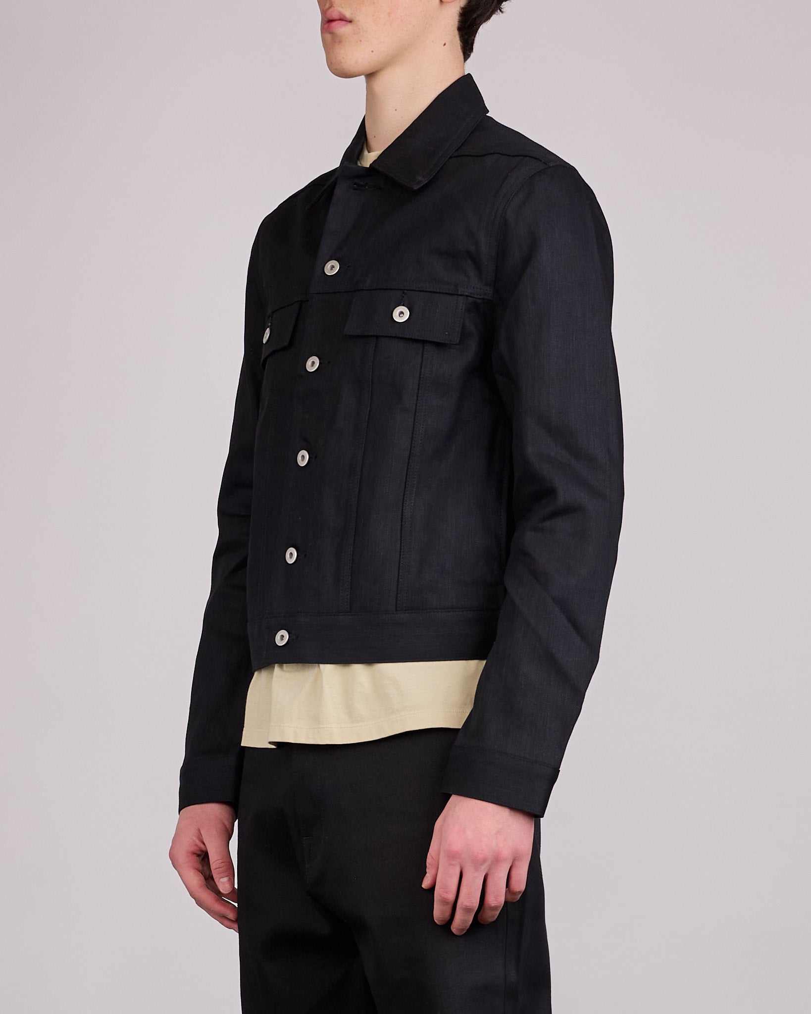 Rick Owens DRKSHDW MIJ Trucker Jacket 12oz Black – LESS 17
