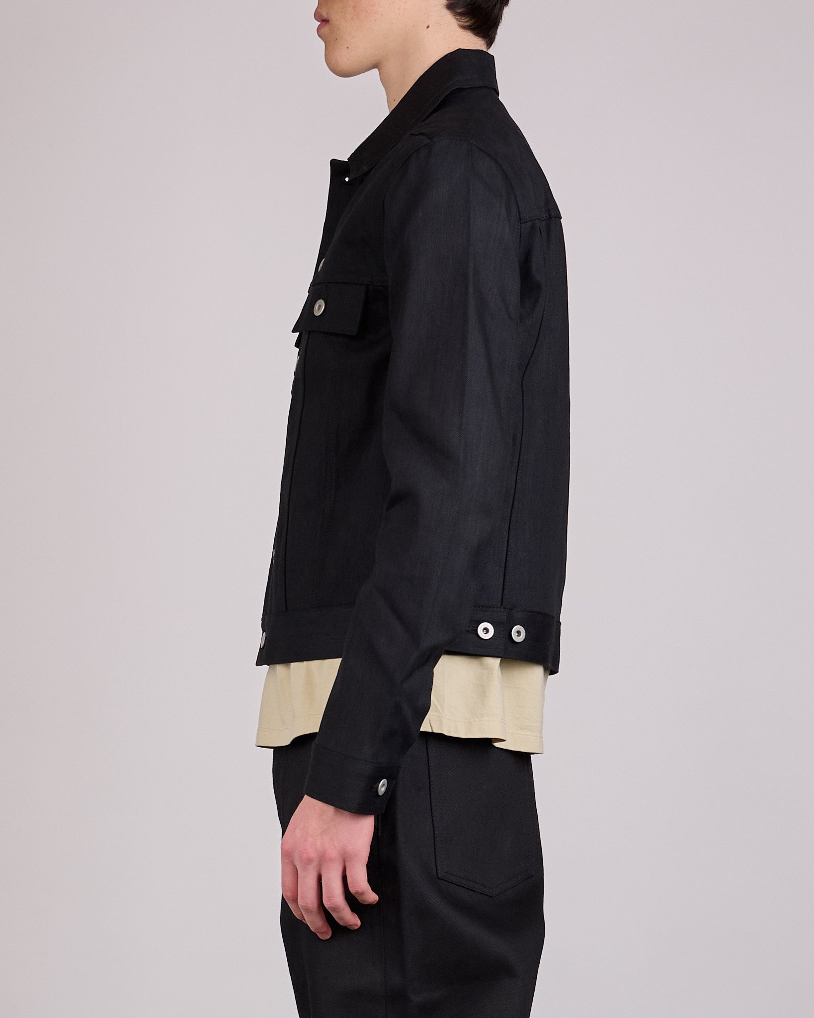 Rick Owens DRKSHDW MIJ Trucker Jacket 12oz Black – LESS 17