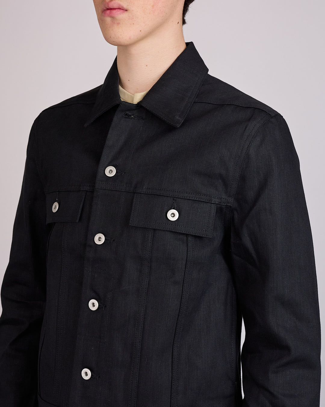 Rick Owens DRKSHDW MIJ Trucker Jacket 12oz Black