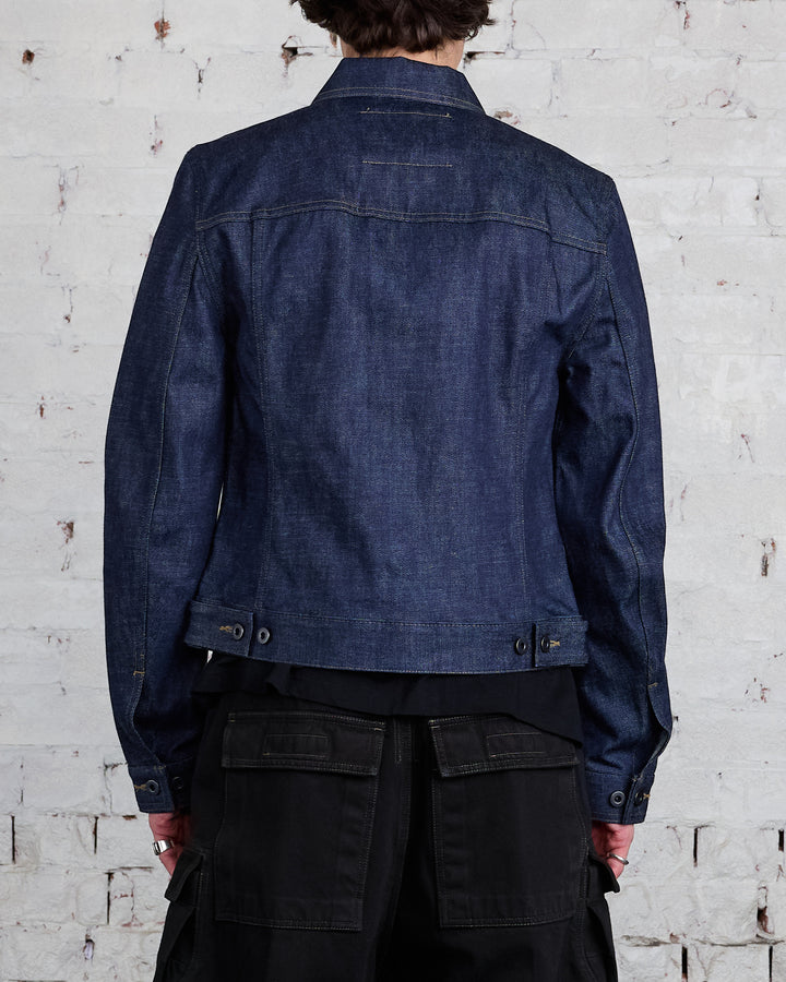 Rick Owens DRKSHDW MIJ Trucker Jacket 14oz Denim Indigo