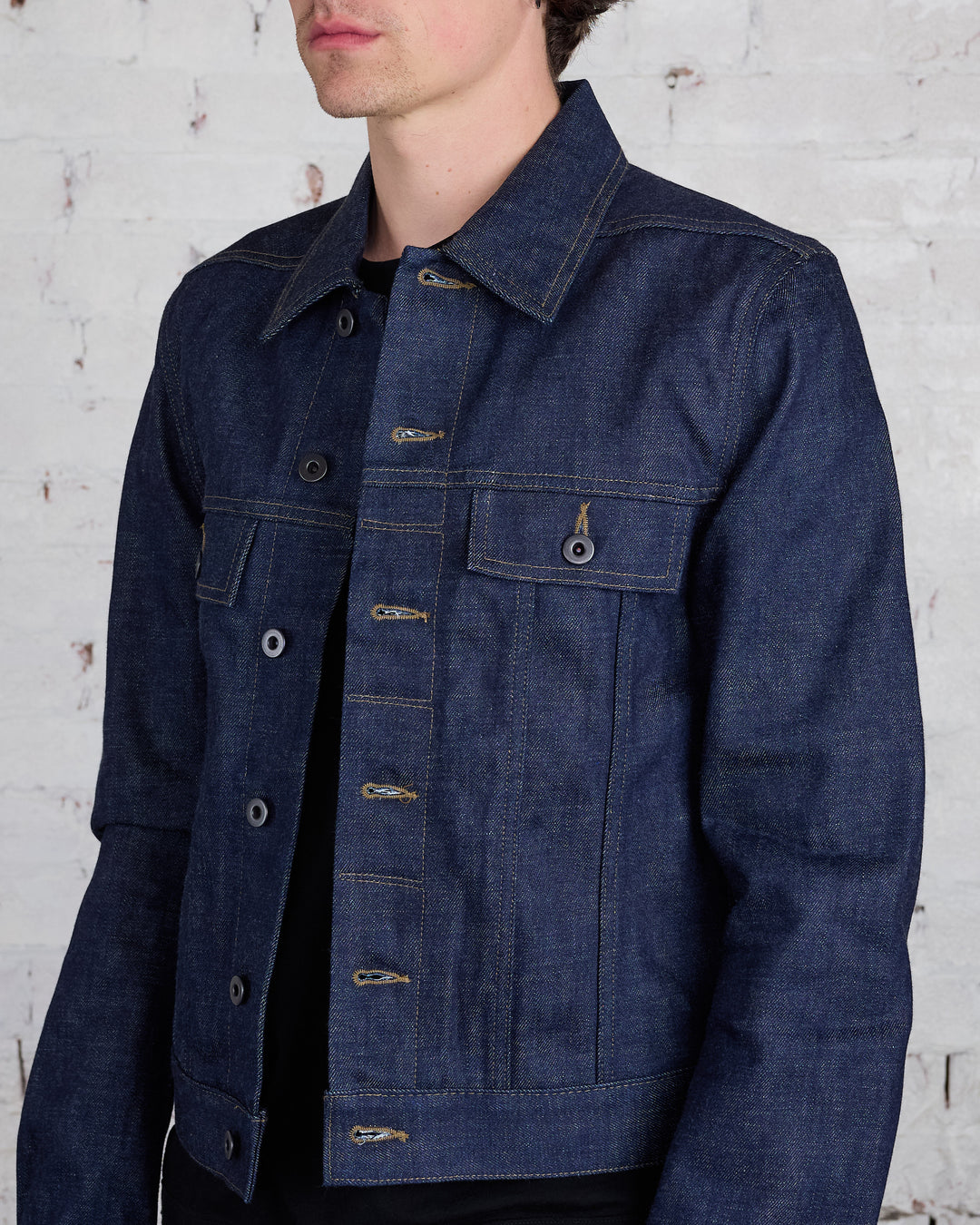 Rick Owens DRKSHDW MIJ Trucker Jacket 14oz Denim Indigo