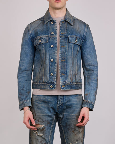 Rick Owens DRKSHDW MIJ Trucker Jacket 14oz Vintage Wash – LESS 17