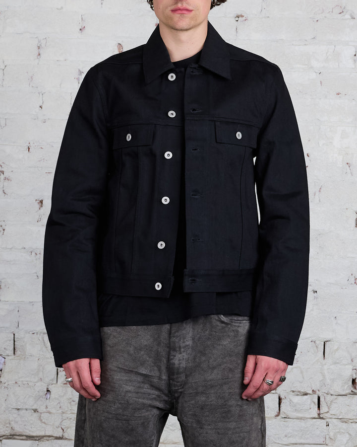 Rick Owens DRKSHDW MIJ Trucker Jacket 16oz Denim Black