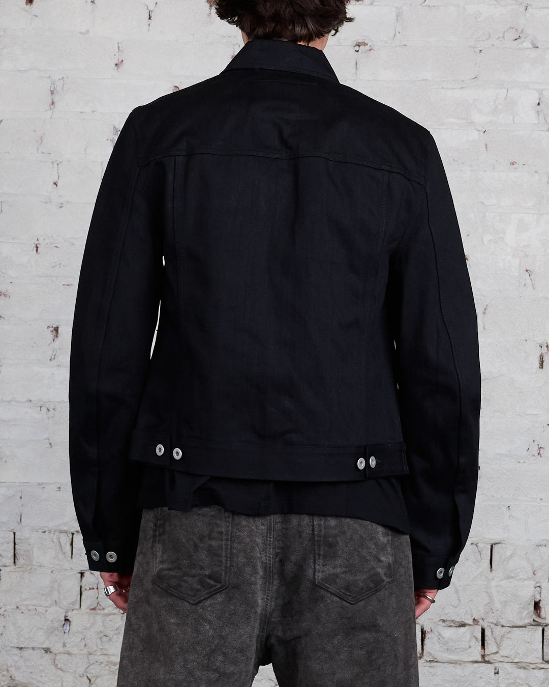 Rick Owens DRKSHDW MIJ Trucker Jacket 16oz Denim Black