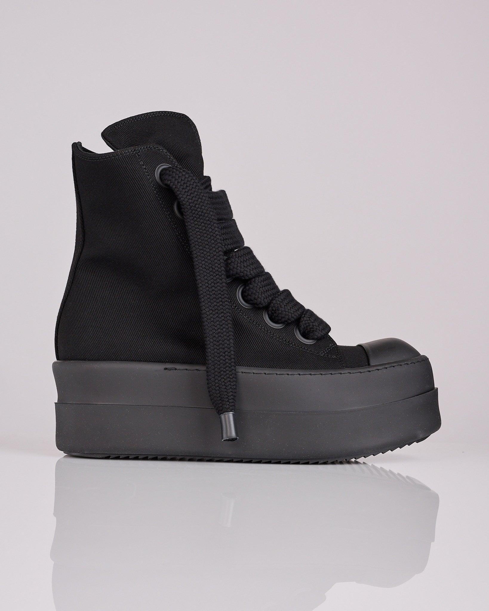 Rick Owens DRKSHDW Mega Bumper Jumbo Lace Sneaker All Black – LESS 17