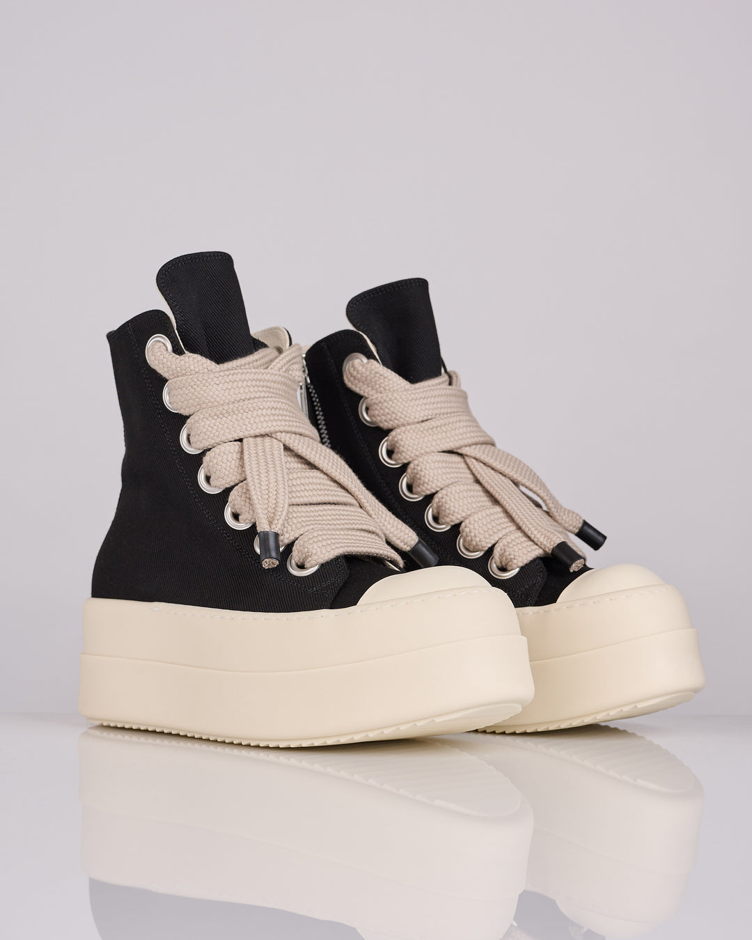 Rick Owens DRKSHDW Mega Bumper Jumbo Lace Sneaker Black/Milk