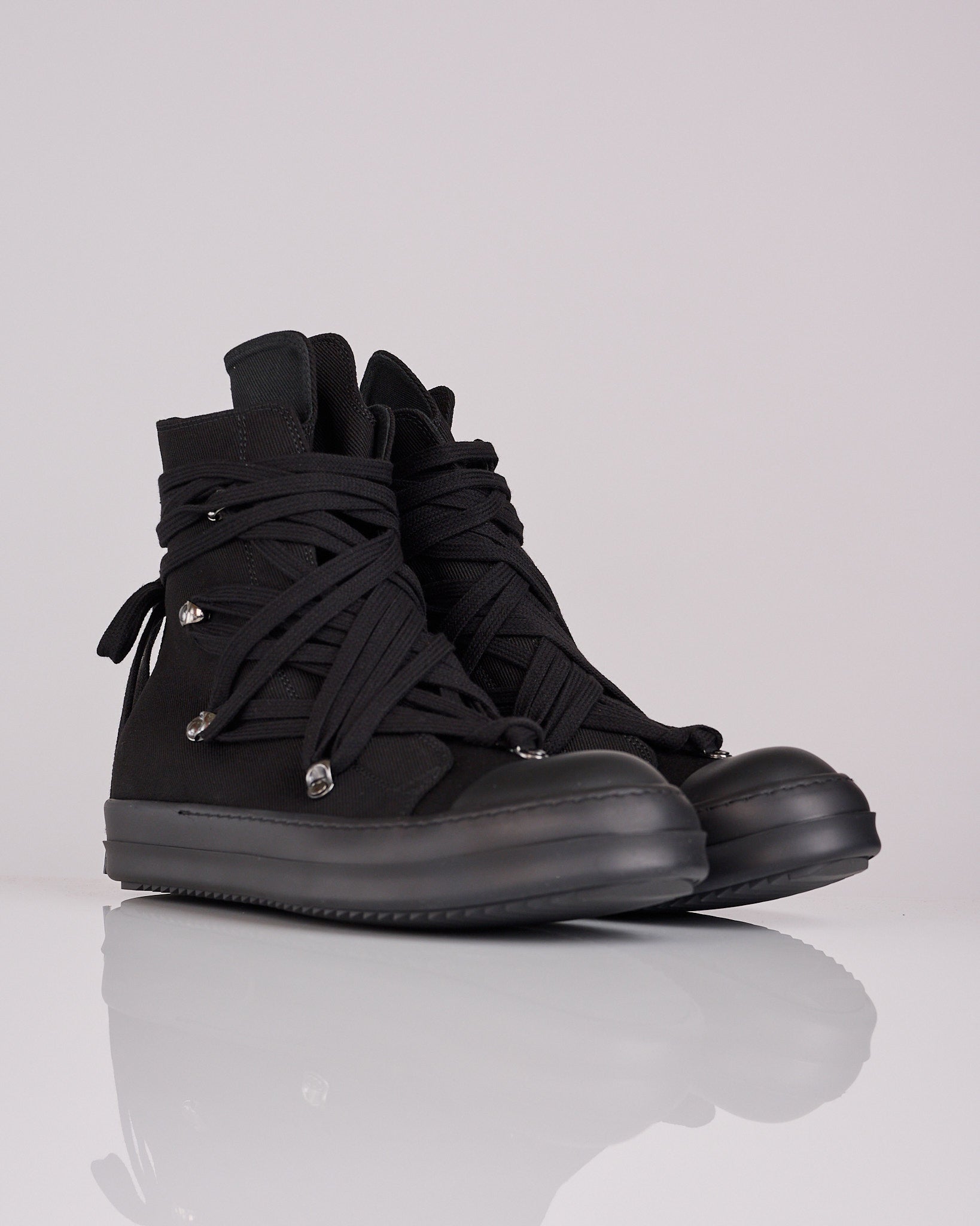 Rick Owens DRKSHDW Megalace Sneaker Denim All Black – LESS 17
