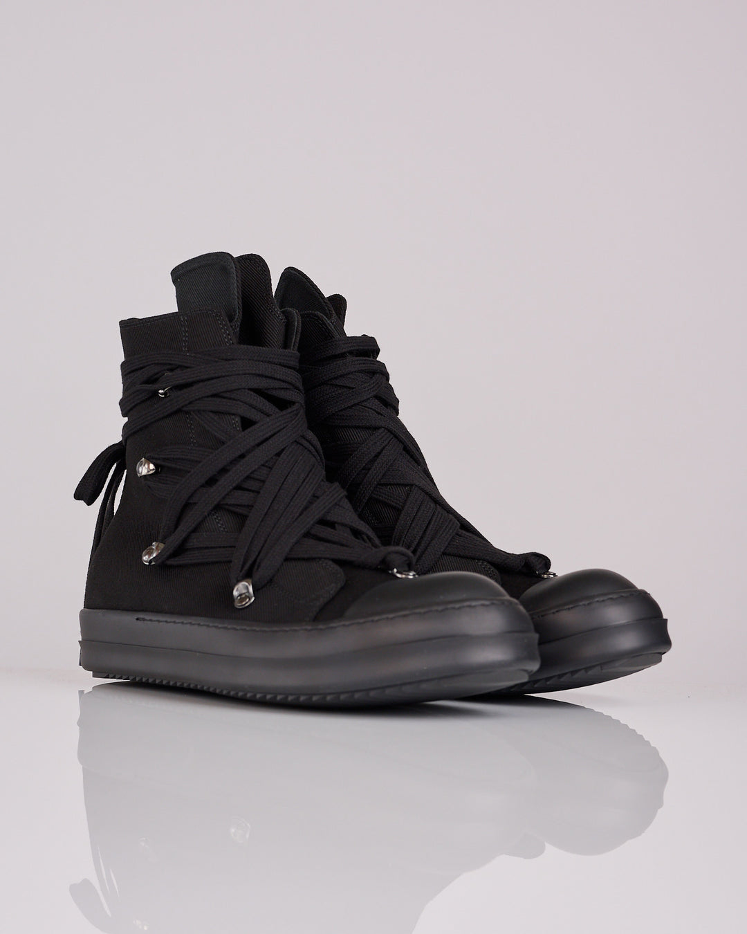 Rick Owens DRKSHDW Megalace Sneaker Denim All Black