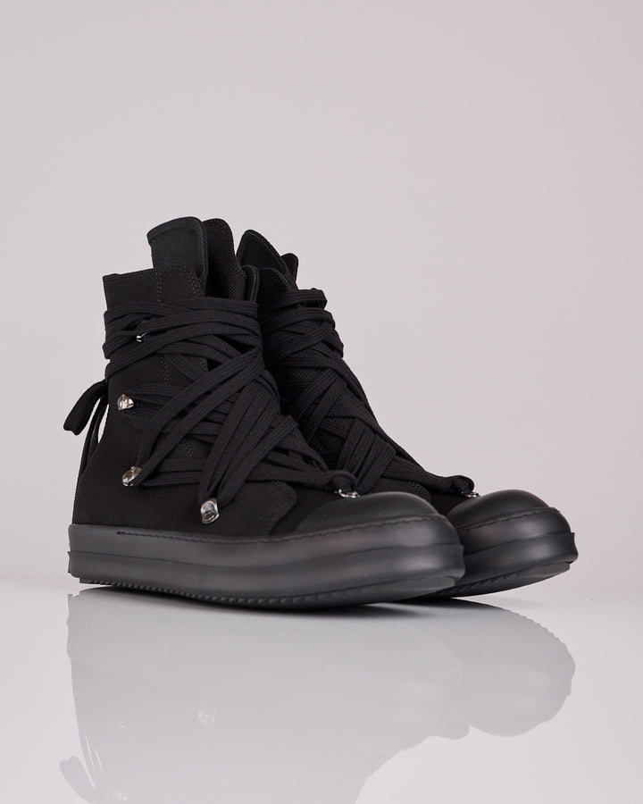 Rick Owens DRKSHDW Megalace Sneaker Denim All Black