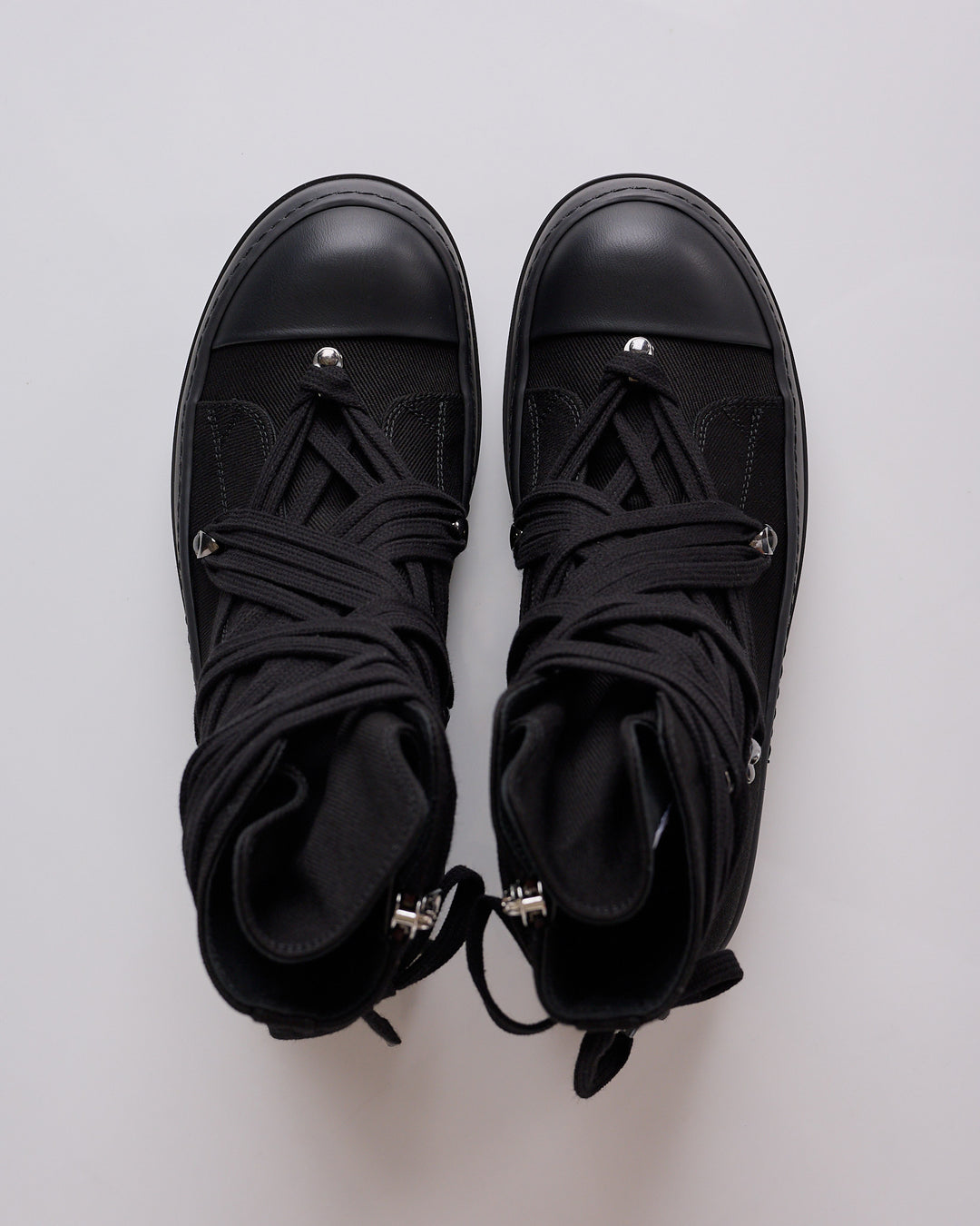 Rick Owens DRKSHDW Megalace Sneaker Denim All Black