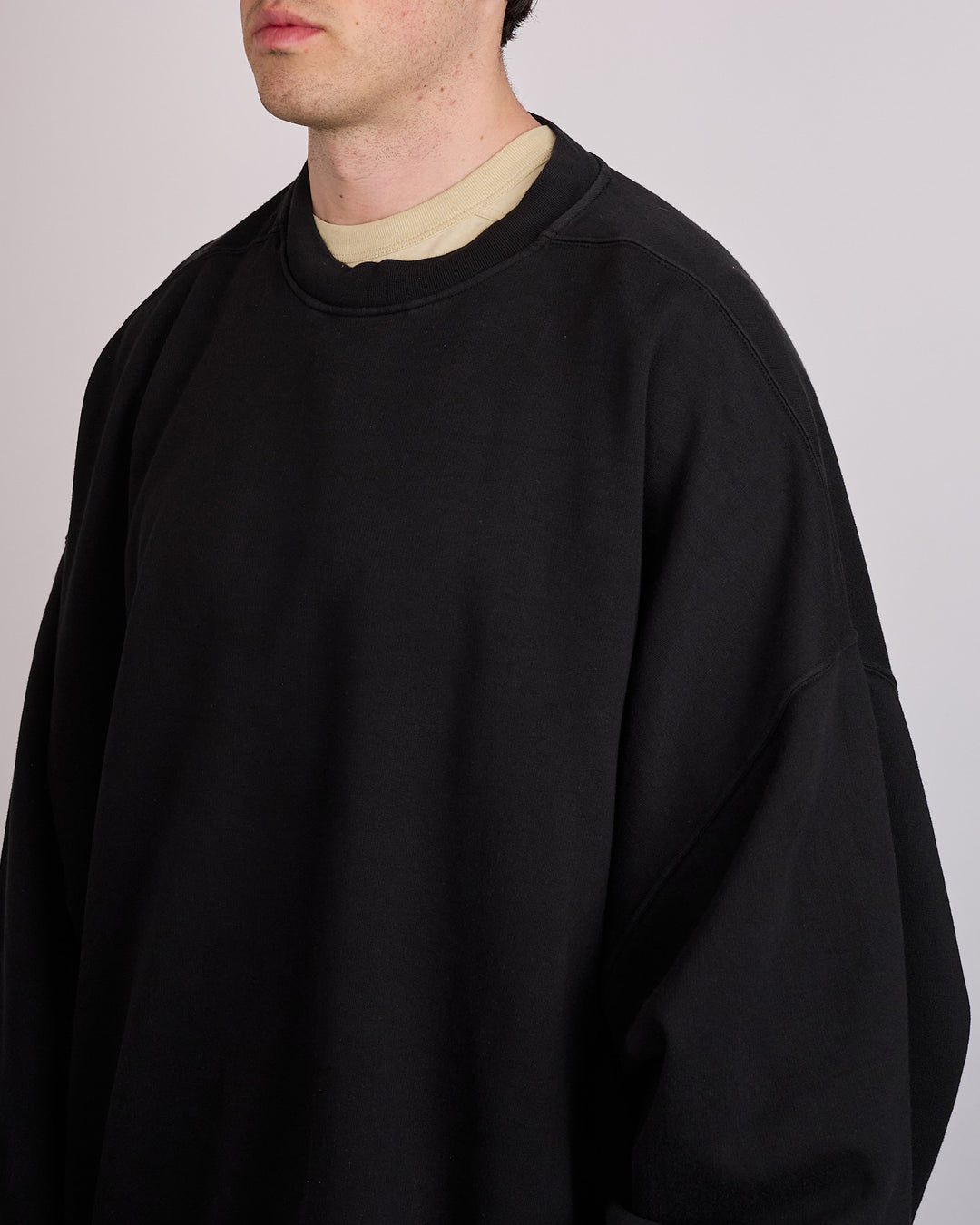 Rick Owens DRKSHDW Mountain Hun Crewneck Felpa Black
