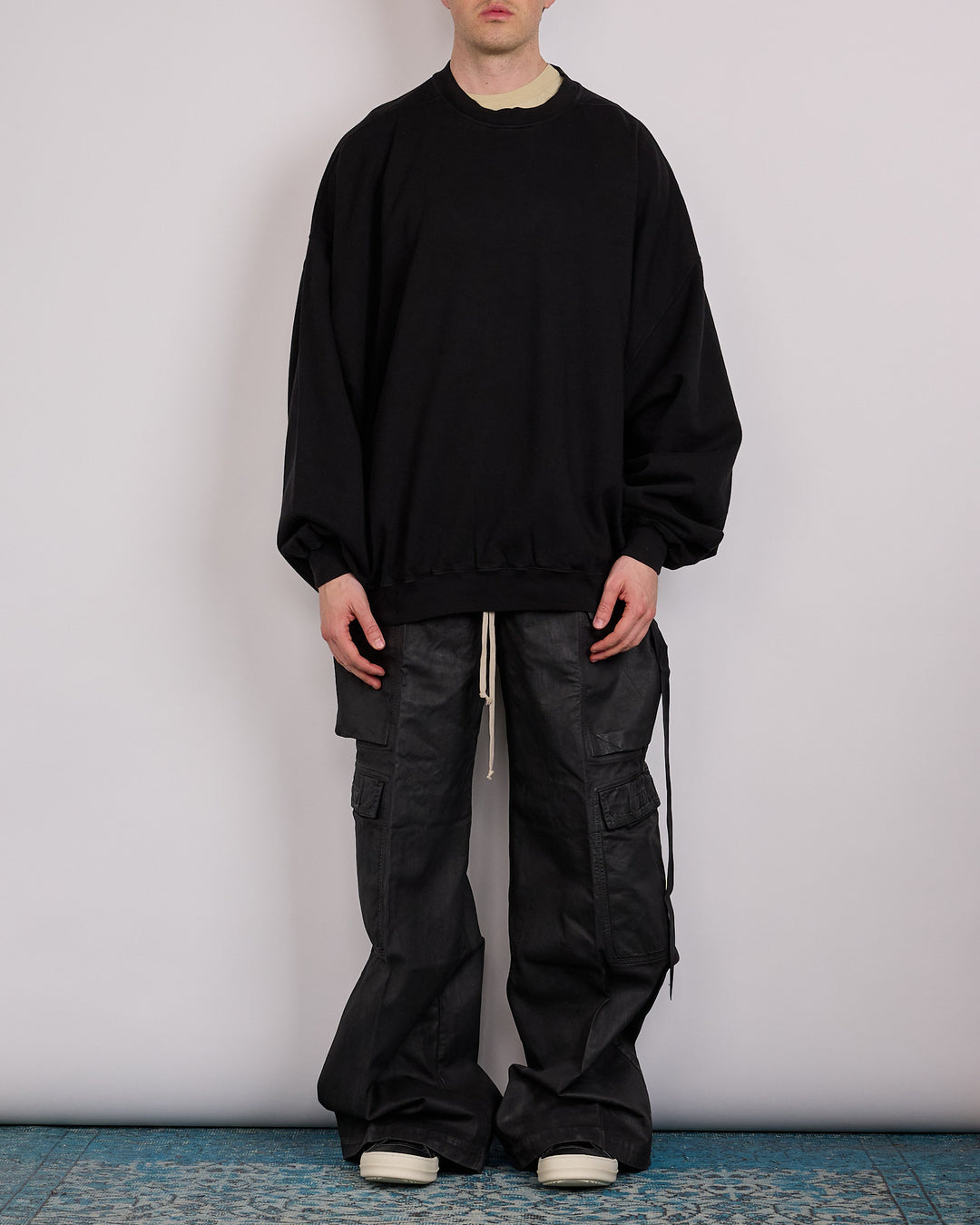 Rick Owens DRKSHDW Mountain Hun Crewneck Felpa Black