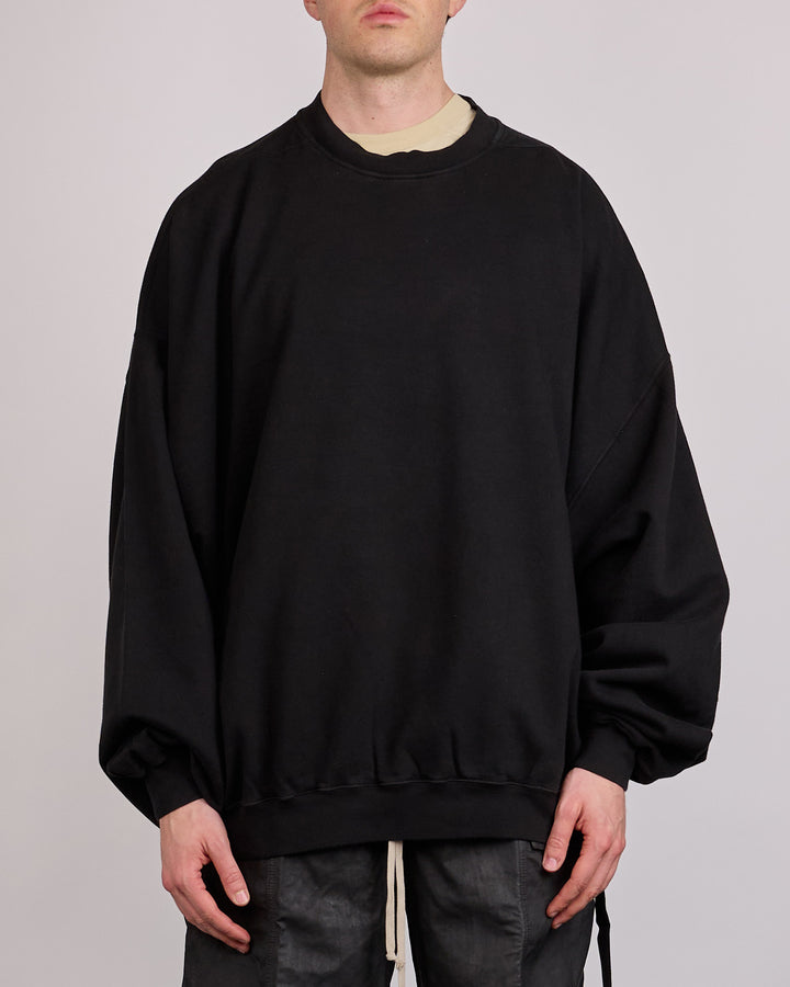 Rick Owens DRKSHDW Mountain Hun Crewneck Felpa Black