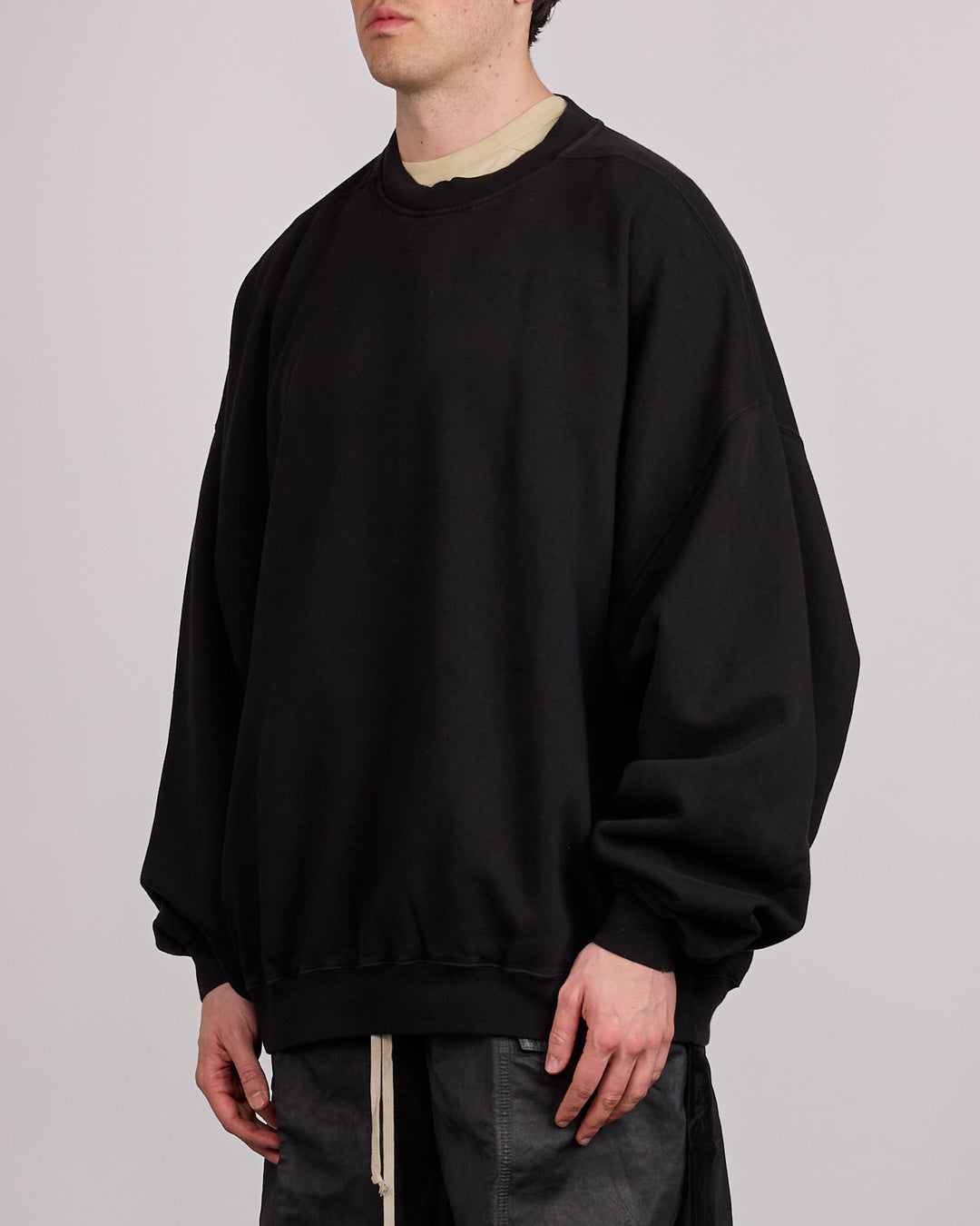 Rick Owens DRKSHDW Mountain Hun Crewneck Felpa Black