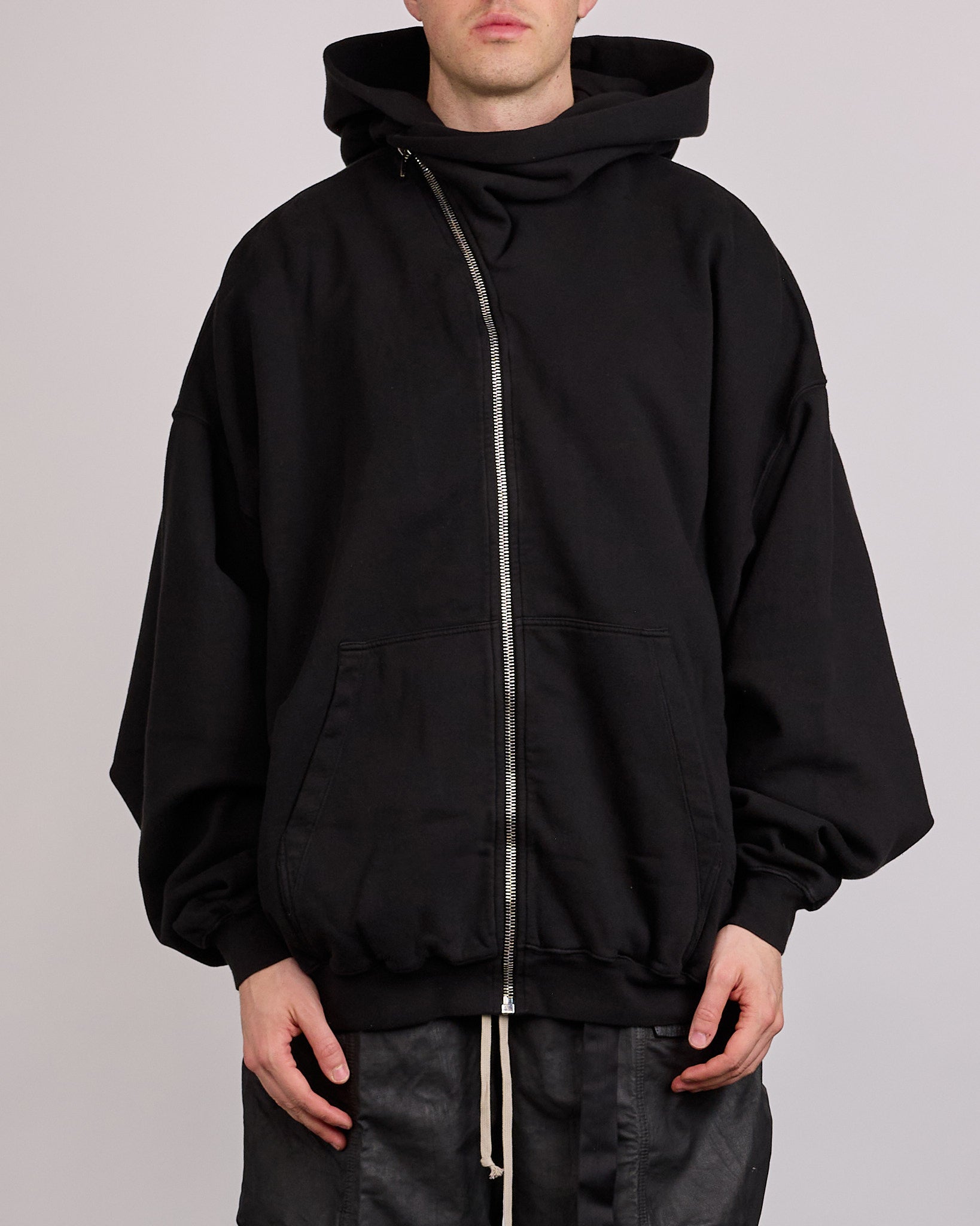 Rick Owens DRKSHDW Mountain Hun Zip Hoodie Felpa Black – LESS 17