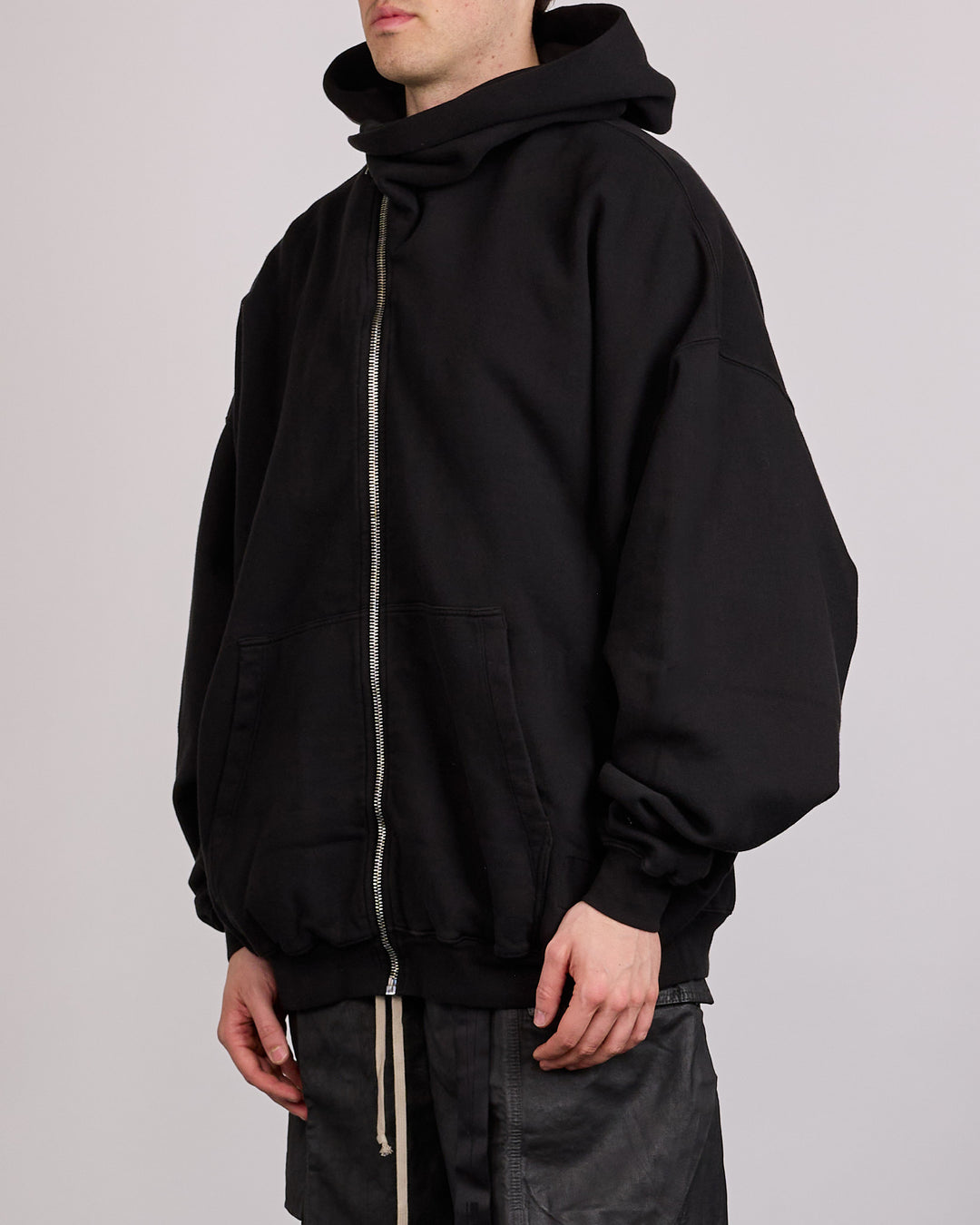 Rick Owens DRKSHDW Mountain Hun Zip Hoodie Felpa Black