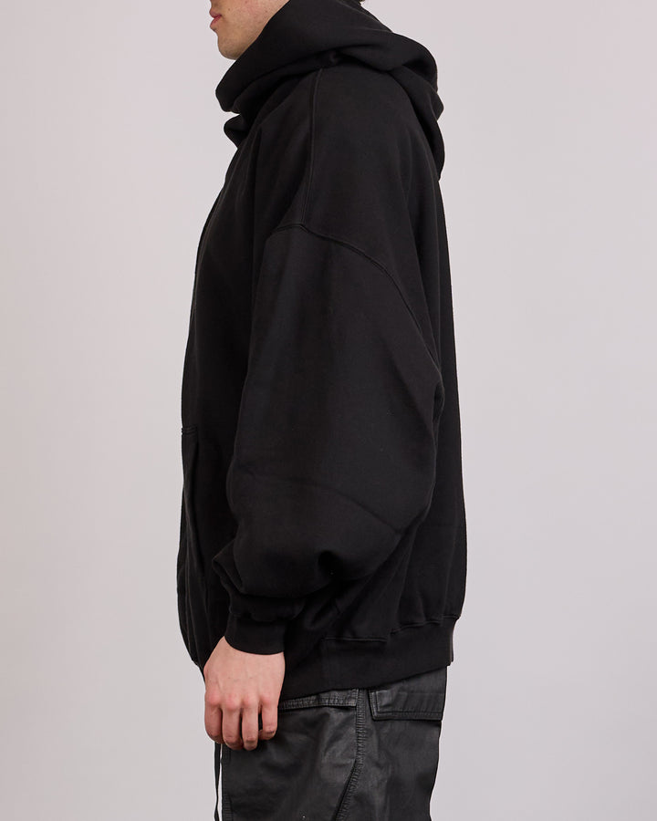 Rick Owens DRKSHDW Mountain Hun Zip Hoodie Felpa Black