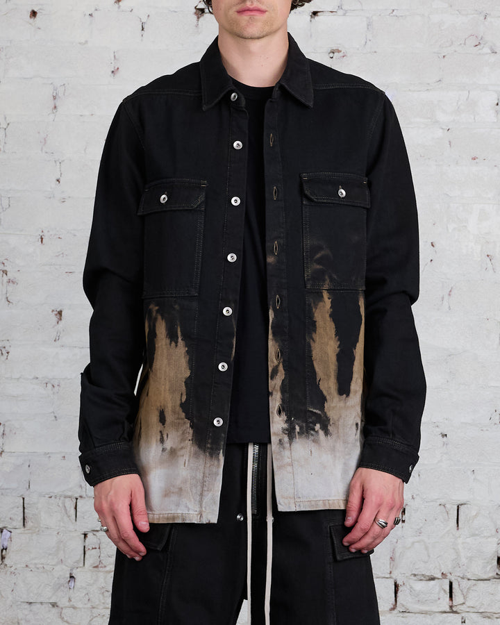 Rick Owens DRKSHDW Outershirt 13oz Sun Denim Black/Terra