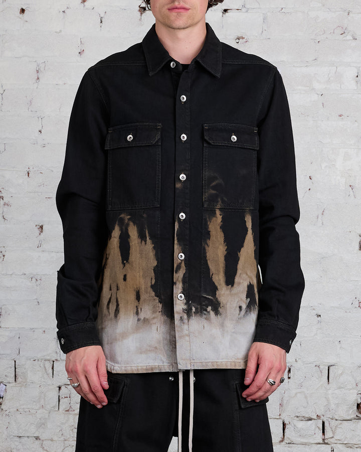 Rick Owens DRKSHDW Outershirt 13oz Sun Denim Black/Terra