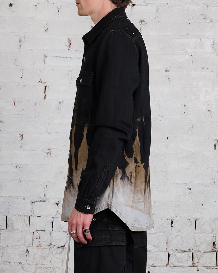 Rick Owens DRKSHDW Outershirt 13oz Sun Denim Black/Terra