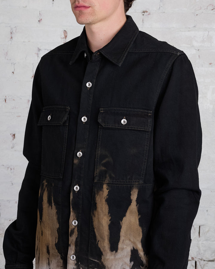 Rick Owens DRKSHDW Outershirt 13oz Sun Denim Black/Terra